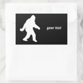 Sticker Rectangulaire Silhouette Sasquatch Blanc Pour Arrière - plans So (Sac)