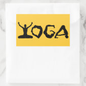 Sticker Rectangulaire Silhouettes de yoga (Sac)