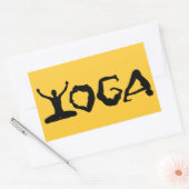 Sticker Rectangulaire Silhouettes de yoga (Enveloppe)