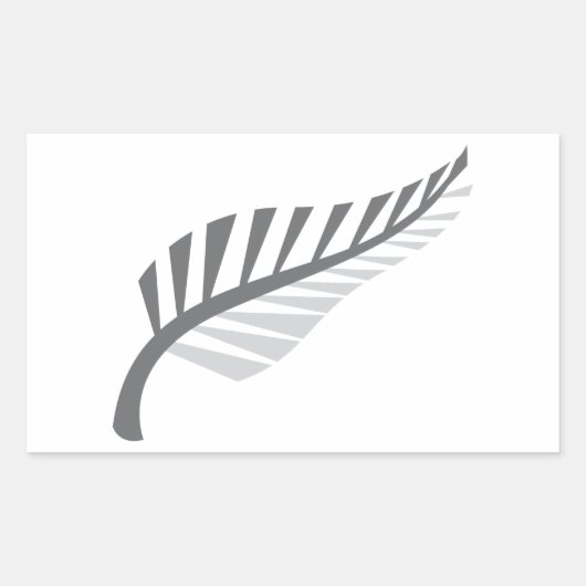 Sticker Rectangulaire Silver Fern Imaginez la Nouvelle-Zélande (Devant)