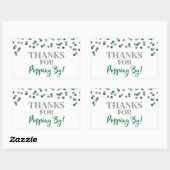 Sticker Rectangulaire Silver Green Confetti Merci pour Popup By (Feuille)