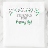 Sticker Rectangulaire Silver Green Confetti Merci pour Popup By (Sac)