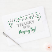 Sticker Rectangulaire Silver Green Confetti Merci pour Popup By (Enveloppe)