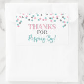 Sticker Rectangulaire Silver Pink Blue Confetti Merci pour Popup By (Sac)