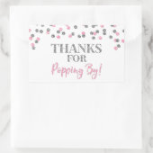 Sticker Rectangulaire Silver Pink Confetti Merci pour Popup By (Sac)