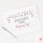 Sticker Rectangulaire Silver Pink Confetti Merci pour Popup By (Enveloppe)
