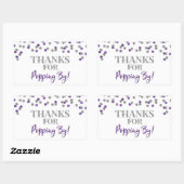 Sticker Rectangulaire Silver Purple Confetti Merci pour Popup By (Feuille)