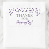 Sticker Rectangulaire Silver Purple Confetti Merci pour Popup By (Sac)