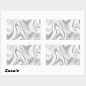 Sticker Rectangulaire Silver Satin (Feuille)