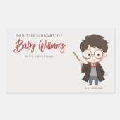 Sticker Rectangulaire Simple Baby Shower Harry Potter (Devant)