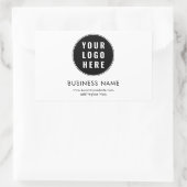 Sticker Rectangulaire Simple Business Logo and Website Promotional (Sac)