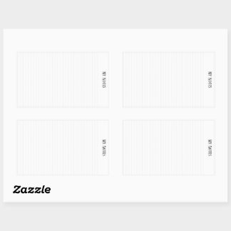 Sticker Rectangulaire Simple Clean Minimalist Dotted Lines personnalise