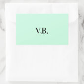 Sticker Rectangulaire Simple couleur unie ajouter nom texte monogramme (Sac)