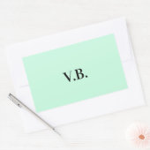 Sticker Rectangulaire Simple couleur unie ajouter nom texte monogramme (Enveloppe)