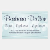 Sticker Rectangulaire Simple Elegant Blue Bokeh (Devant)