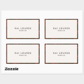 Sticker Rectangulaire Simple élégant Tortoiseshell Bordure rectangulaire (Feuille)