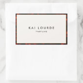 Sticker Rectangulaire Simple élégant Tortoiseshell Bordure rectangulaire (Sac)