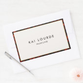 Sticker Rectangulaire Simple élégant Tortoiseshell Bordure rectangulaire (Enveloppe)