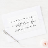 Sticker Rectangulaire Simple fait à la main avec Love Script Business (Enveloppe)