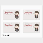 Sticker Rectangulaire Simple Harry Potter Baby Shower devient Fête de Na (Feuille)