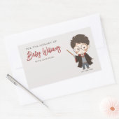 Sticker Rectangulaire Simple Harry Potter Baby Shower devient Fête de Na (Enveloppe)