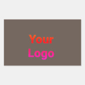 Sticker Rectangulaire Simple logo personnalisé minimal élégant ici entre (Devant)