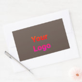 Sticker Rectangulaire Simple logo personnalisé minimal élégant ici entre (Enveloppe)