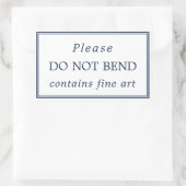 Sticker Rectangulaire Simple Marine Bleu Blanc ne se plier pas (Sac)