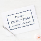 Sticker Rectangulaire Simple Marine Bleu Blanc ne se plier pas (Enveloppe)