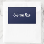 Sticker Rectangulaire Simple Modèle de texte de script blanc de minuit b (Sac)