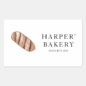 Sticker Rectangulaire Simple moderne boulangerie fraîche Éco logo profes (Devant)