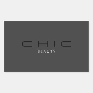 Sticker Rectangulaire Simple moderne Hip Black Mode et beauté