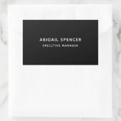 Sticker Rectangulaire Simple Noir Blanc Professionnel (Sac)