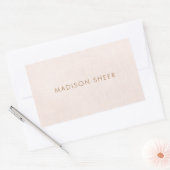 Sticker Rectangulaire Simple, rose clair, minimaliste (Enveloppe)