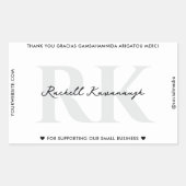 Sticker Rectangulaire Simple Simple Modernisation De Marketing Monogramm (Devant)