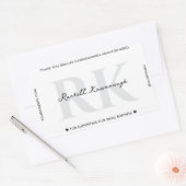 Sticker Rectangulaire Simple Simple Modernisation De Marketing Monogramm (Enveloppe)