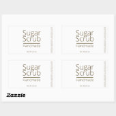Sticker Rectangulaire Simple Sophistiqué Sugar Scrub Business Hobby (Feuille)