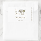 Sticker Rectangulaire Simple Sophistiqué Sugar Scrub Business Hobby (Sac)
