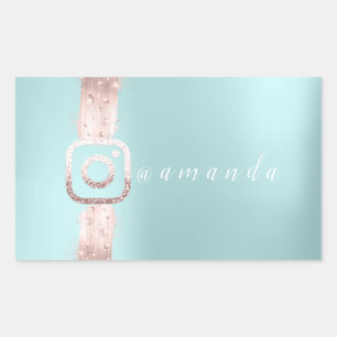 Sticker Rectangulaire Simplement logo moderne d'Instagra d'Aqua de