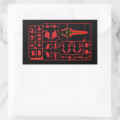 Sticker Rectangulaire sinanju gundam gunpla plamo model runner kit char (Sac)