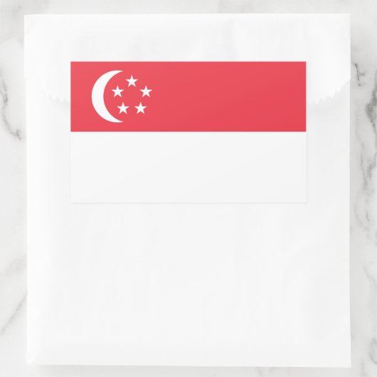 Sticker Rectangulaire Singapore Flag (Sac)
