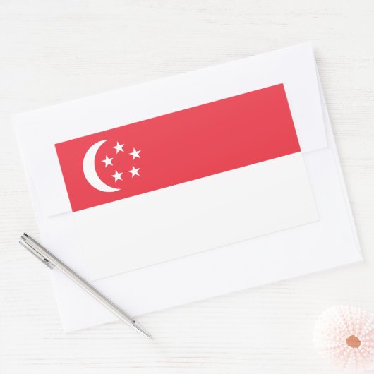 Sticker Rectangulaire Singapore Flag (Enveloppe)