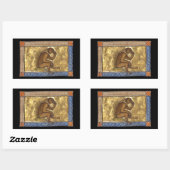 Sticker Rectangulaire Singe bestiaire médiéval c. 1270 (Feuille)
