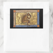 Sticker Rectangulaire Singe bestiaire médiéval c. 1270 (Sac)