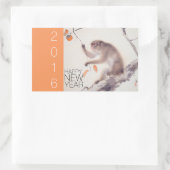Sticker Rectangulaire Singe Chinois Nouvel An coutume 2016 Art Japonais (Sac)