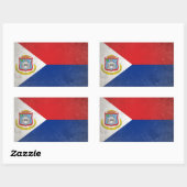 Sticker Rectangulaire Sint Maarten (Feuille)
