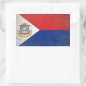 Sticker Rectangulaire Sint Maarten (Sac)