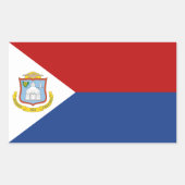 Sticker Rectangulaire Sint Maarten Flag (Devant)