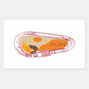 Sticker Rectangulaire Sion Escalade Carabiner