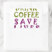 Sticker Rectangulaire Sip, Snap Répéter Chasing caféine Selfies concepti (Sac)